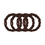 Slip Silk Back to Basics Skinny Scrunchies Dark Brown x 4