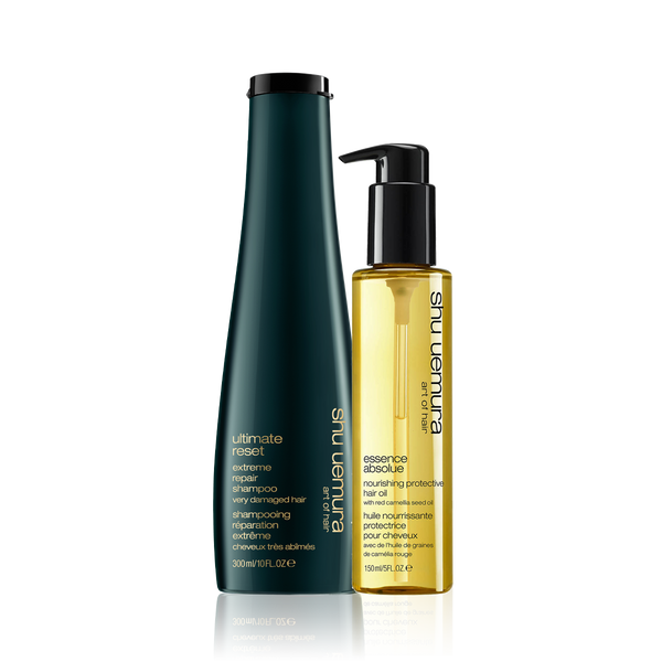 Shu Uemura Ultimate Reset Shampoo & Shu Uemura Essence Absolue Protective Oil