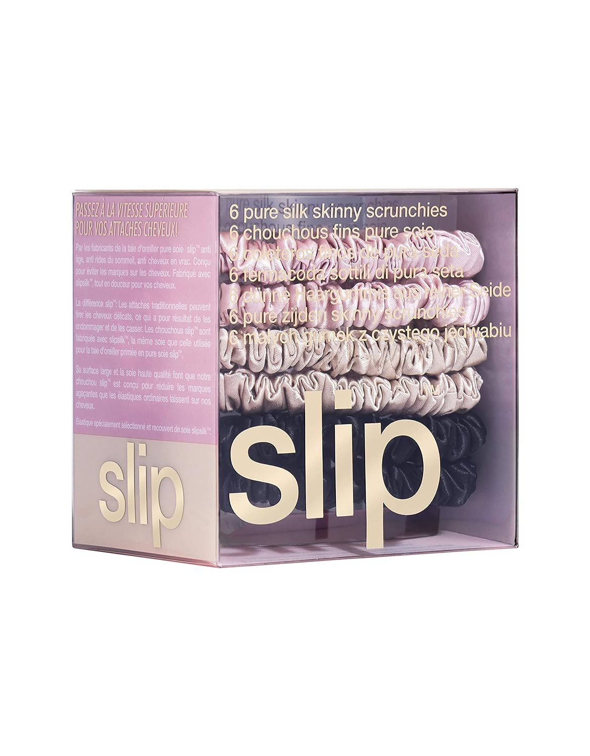 Slip Silk Skinny Scrunchies Multi x 6