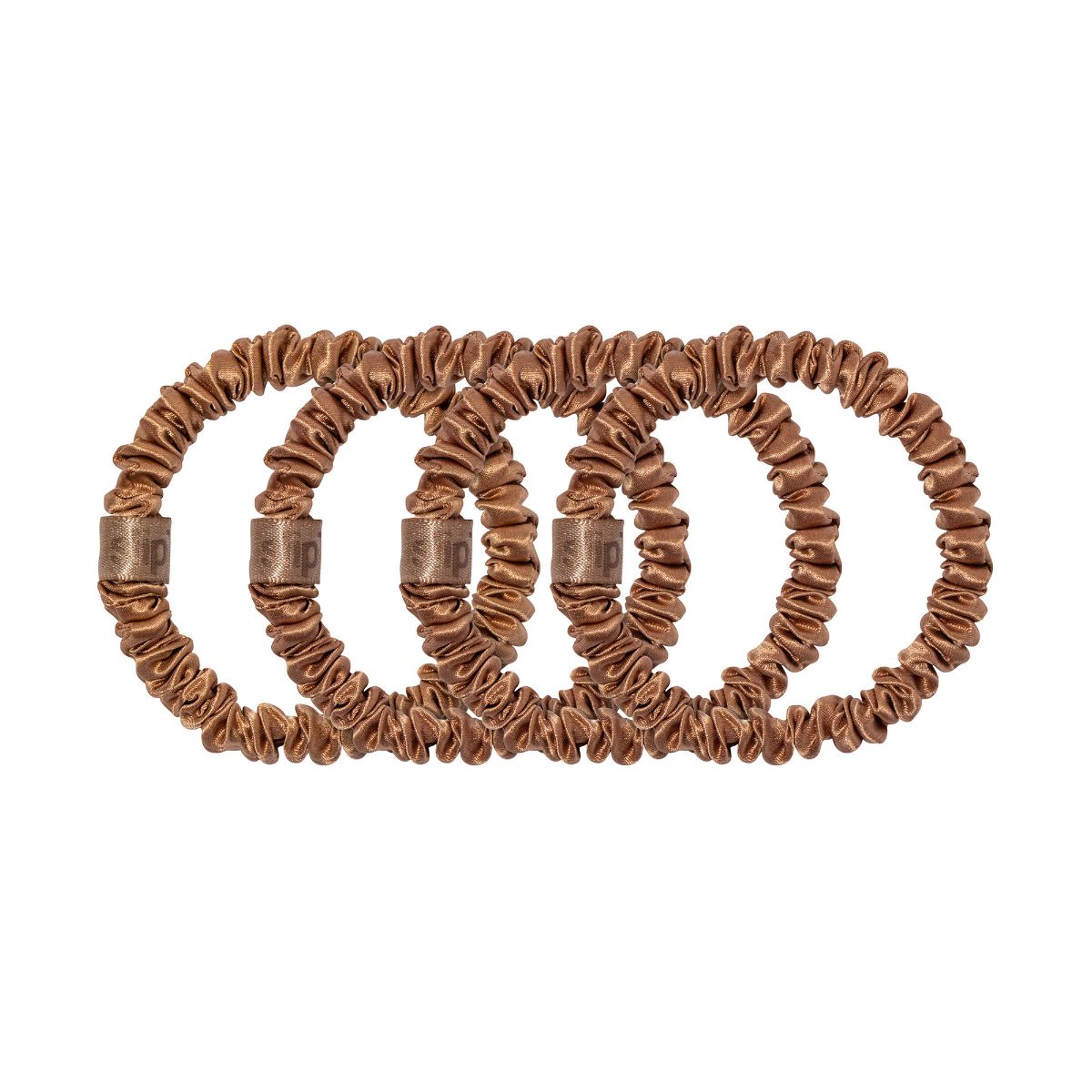 Slip Silk Back to Basics Skinny Scrunchies Copper x 4