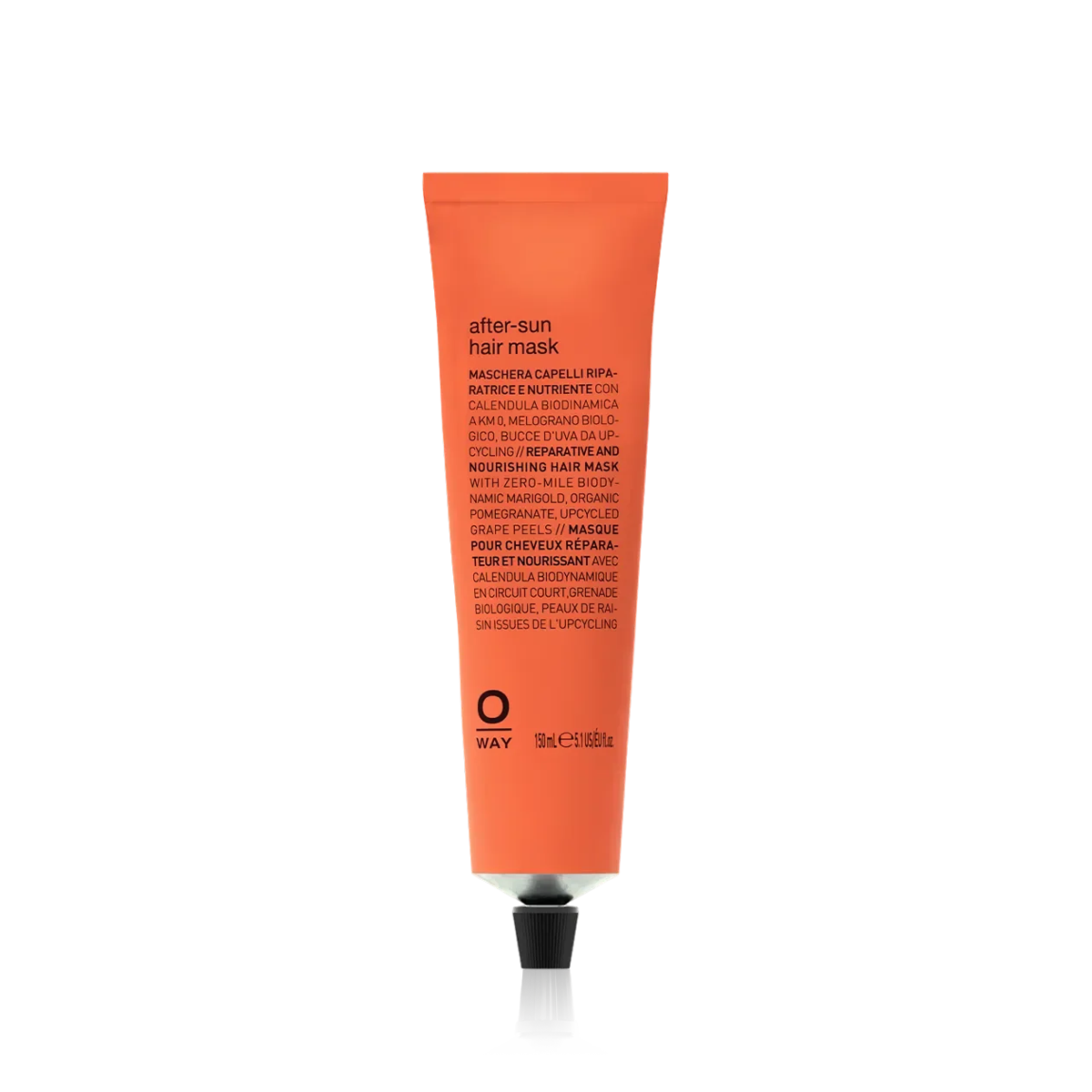Oway After-Sun Hair Mask 150ml in an orange aluminium tube
