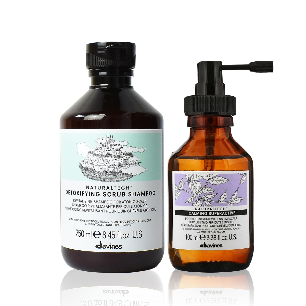 Davines Naturaltech Detoxifying Shampoo & Calming Superactive