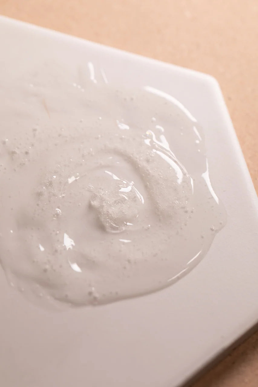 Pale gel texture of Oway Soothing Hair Bath for sensitive scalp