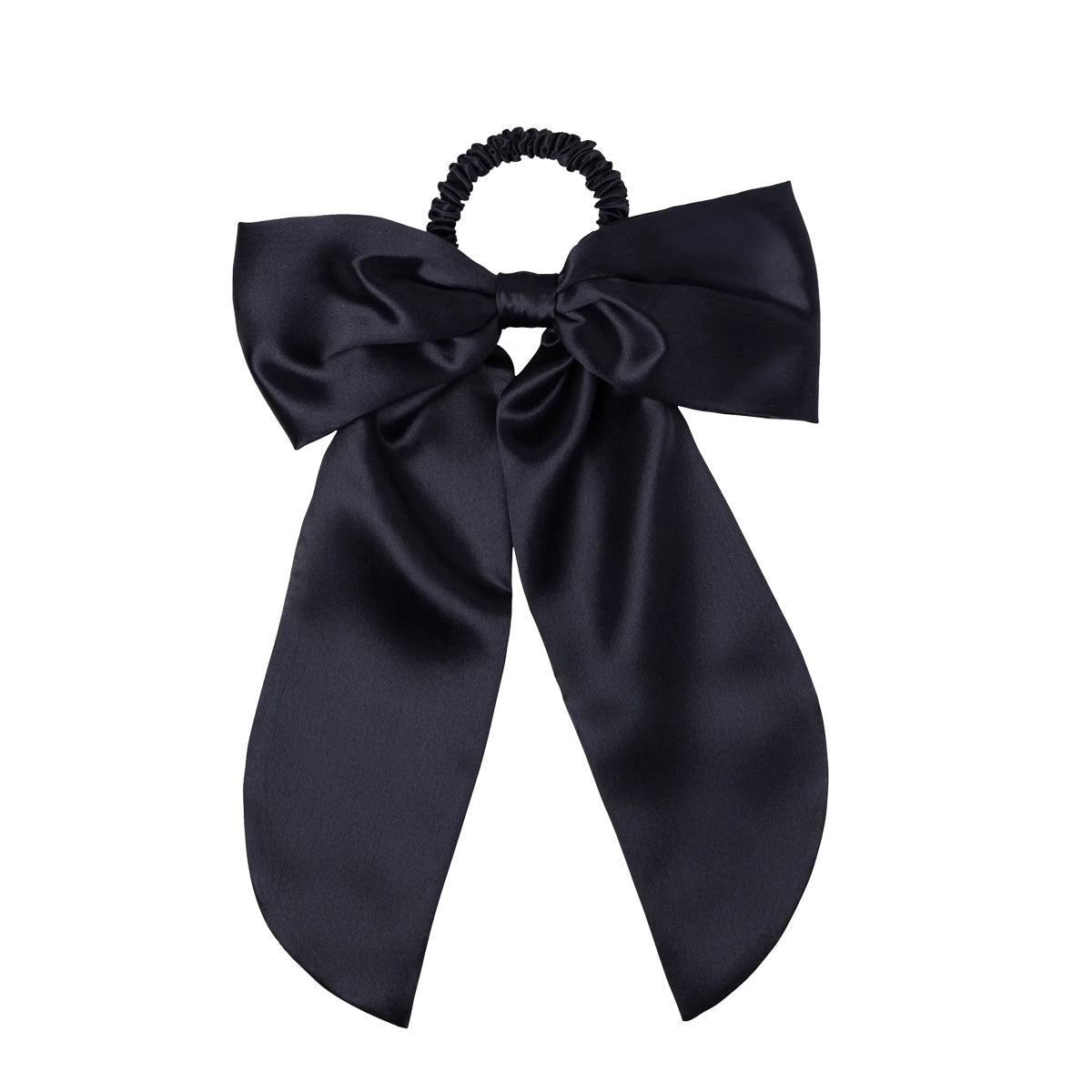 Slip Silk Black Hair Bow