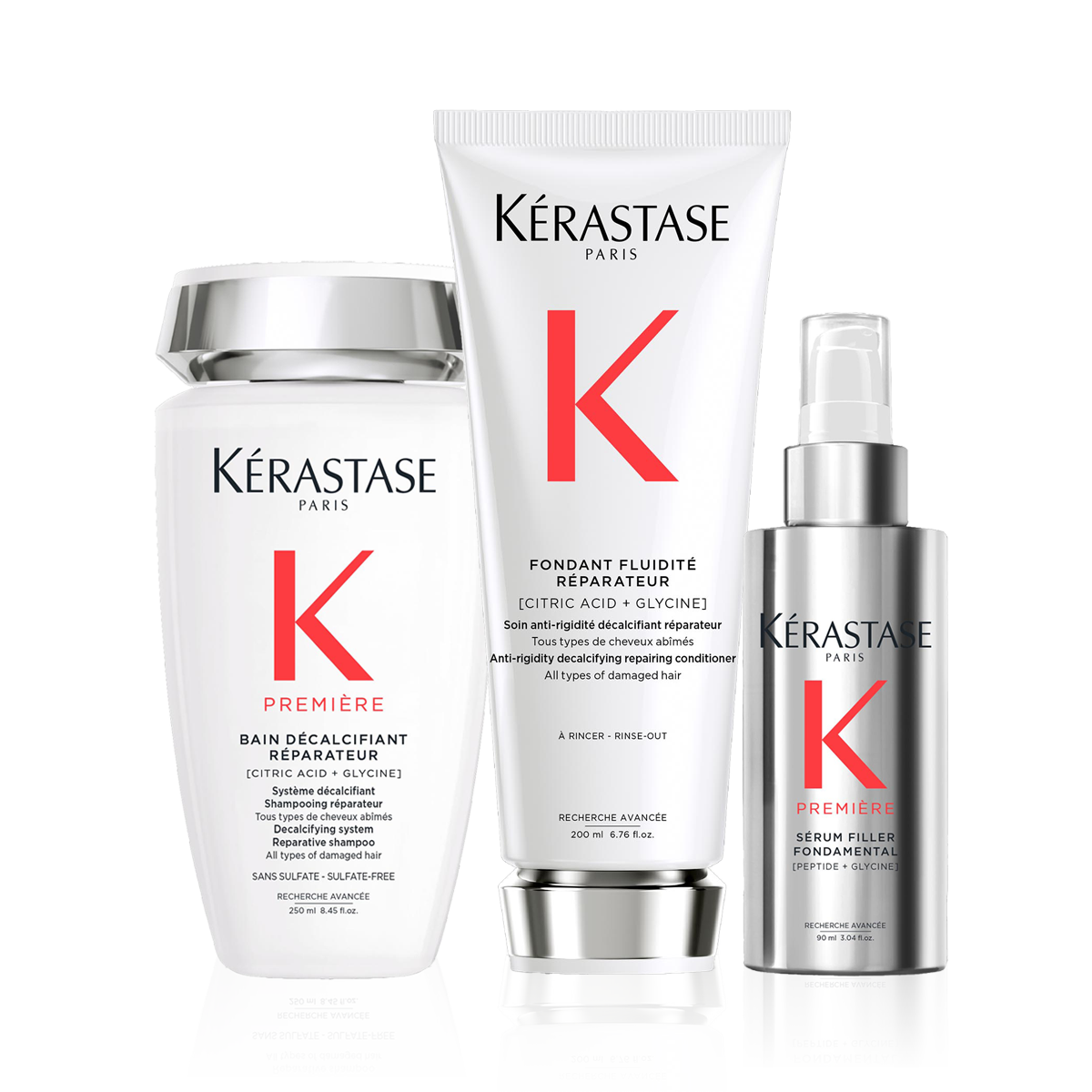 Kérastase Première Pre-shampoo, Shampoo and Anti-frizz Serum Bundle
