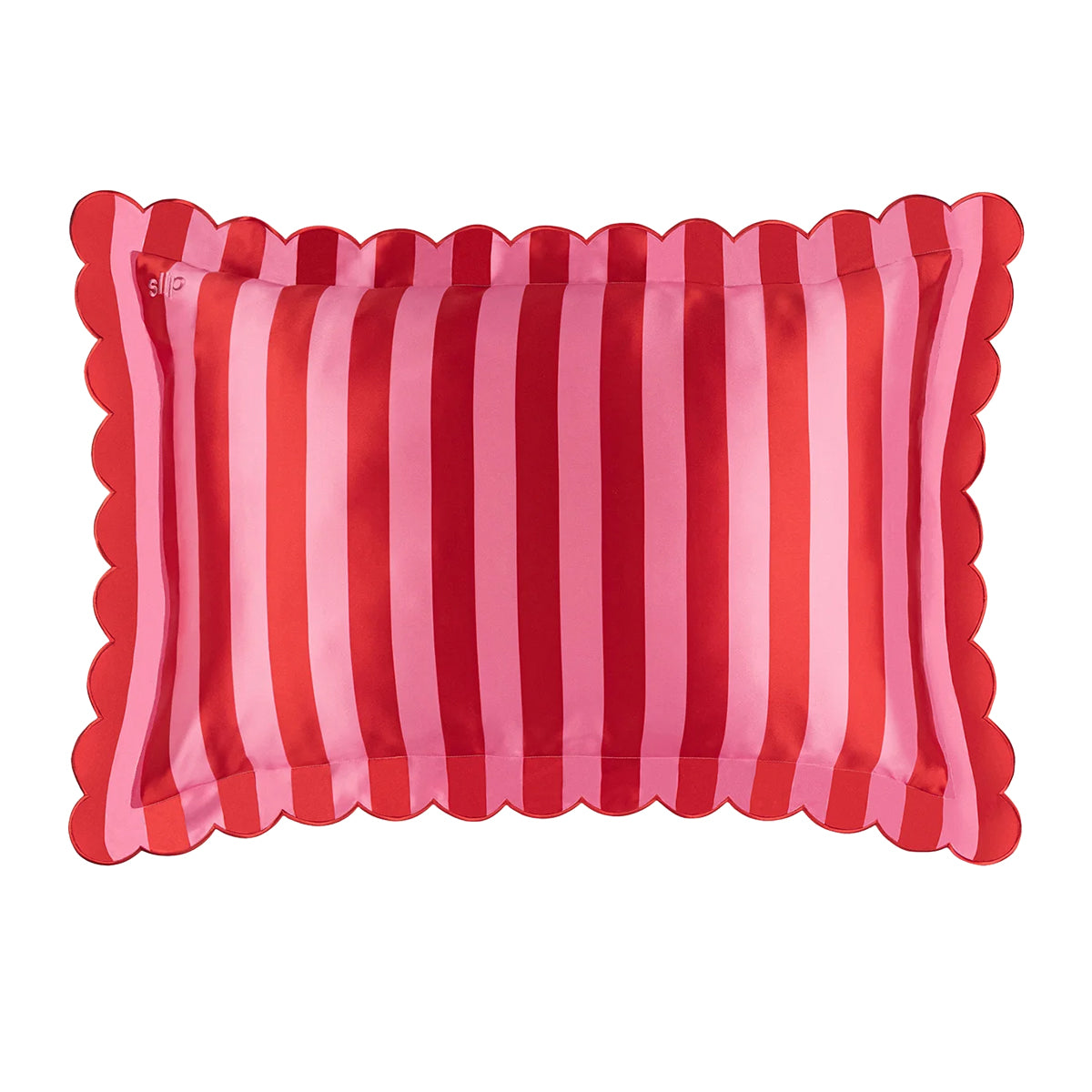 Slip Silk Sunshade Queen Zippered Pillowcase with Scalloped Edge