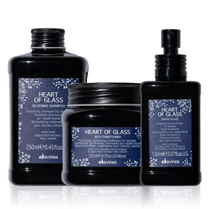 Davines Heart of Glass Shampoo, Conditioner & and get the Sheer Glaze