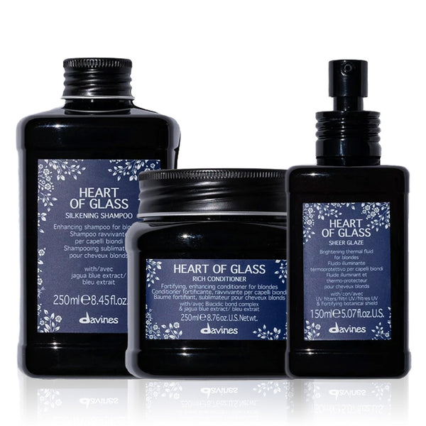 Davines Heart of Glass Gift Set (Shampoo, Conditioner & Sheer Glaze)