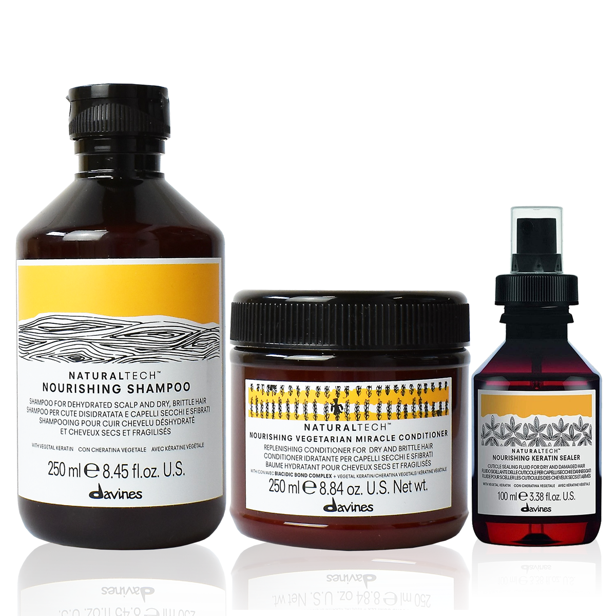 Davines Naturaltech Nourishing Shampoo, Conditioner & Sealer