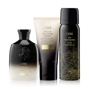 Oribe Gold Lust Shampoo 75ml, Conditioner 50ml & Dry Texturizing Spray 77ml Travel Size Bundle