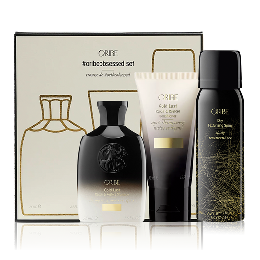 Oribe Gold Lust Shampoo 75ml, Conditioner 50ml & Dry Texturizing Spray 77ml Travel Size Bundle