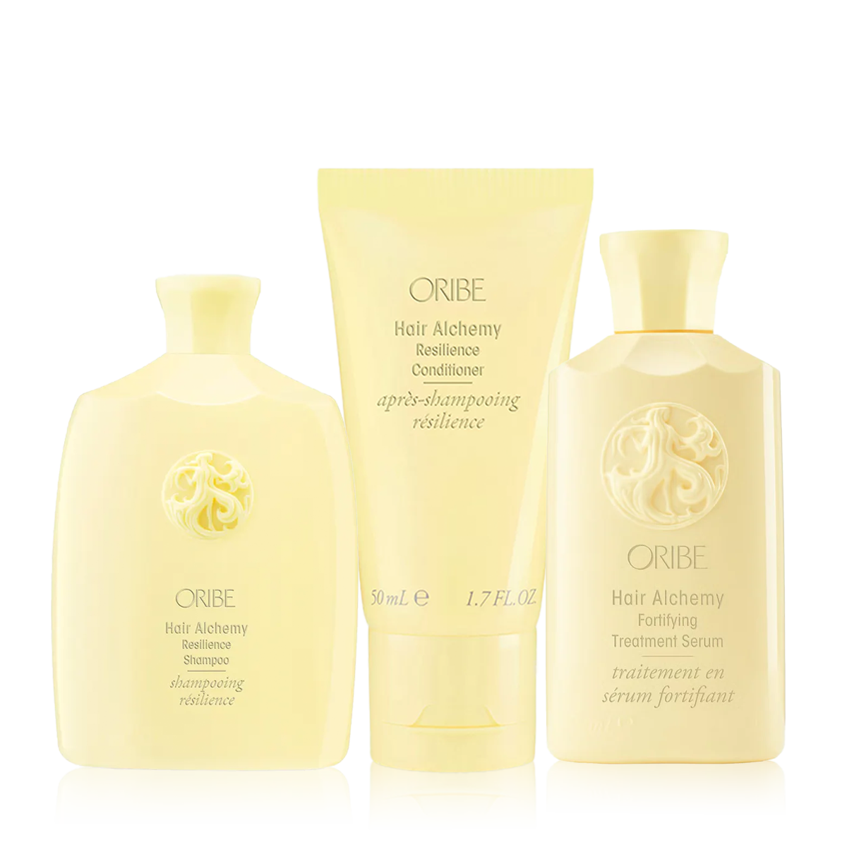 Oribe Hair Alchemy Shampoo 75ml, Conditioner 50ml & Fortifying Serum 75ml Travel Size Bundle