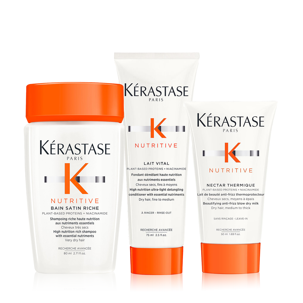 Kérastase Nutritive Shampoo, Conditioner and Blow Dry Primer Travel Size Bundle