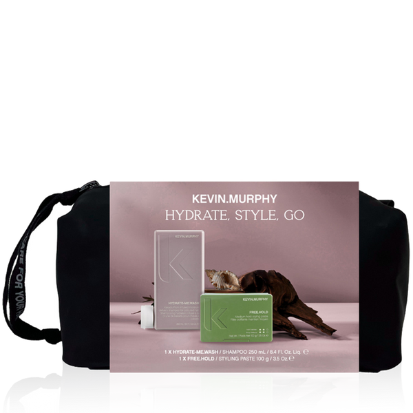 Kevin Murphy Hydrate Stye Go Gift Set - Hydrate.Me Wash & Free.Hold with Bag