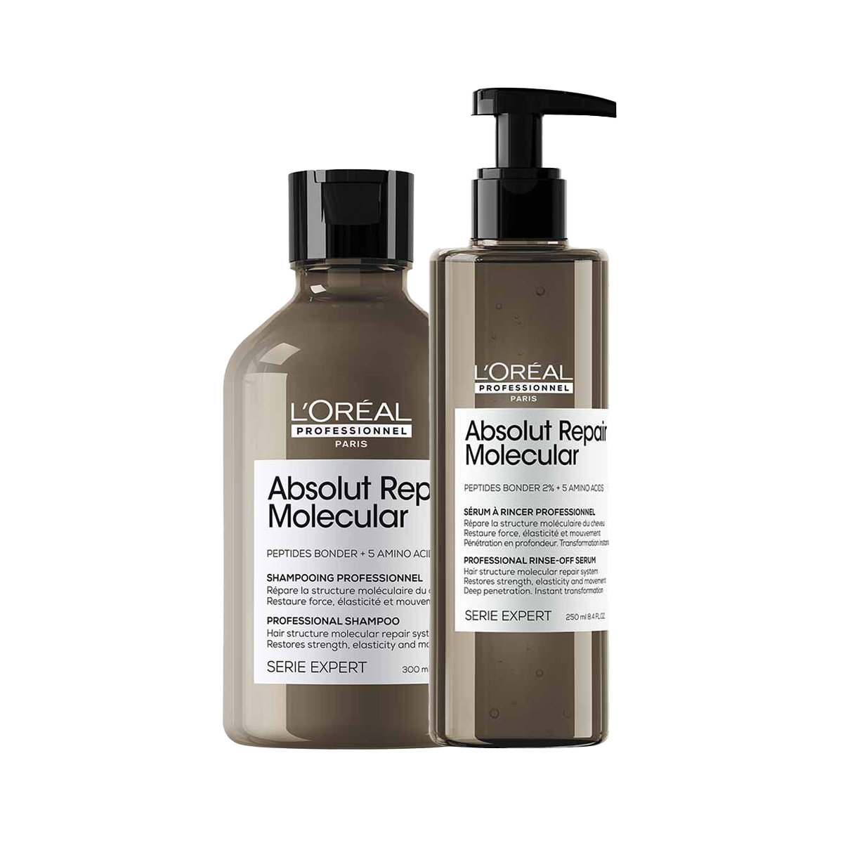 L'Oréal Professionnel Serie Expert Absolut Repair Molecular Shampoo and Rinse-off Serum Bundle