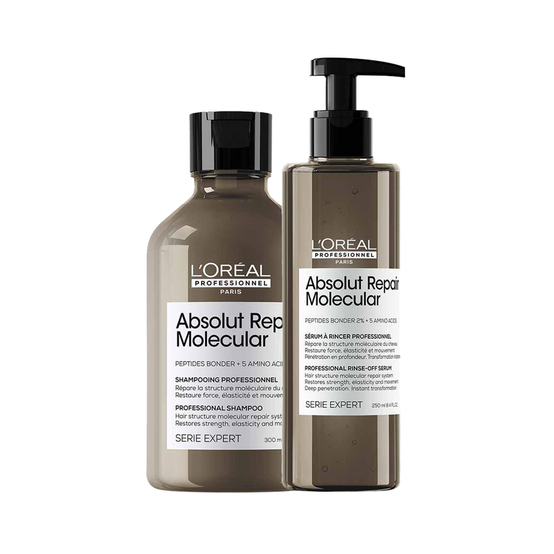 L'Oréal Professionnel Serie Expert Absolut Repair Molecular Shampoo and Rinse-off Serum Bundle