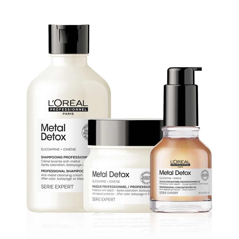 L'Oréal Professionnel Metal Detox Shampoo, Mask and Oil Bundle
