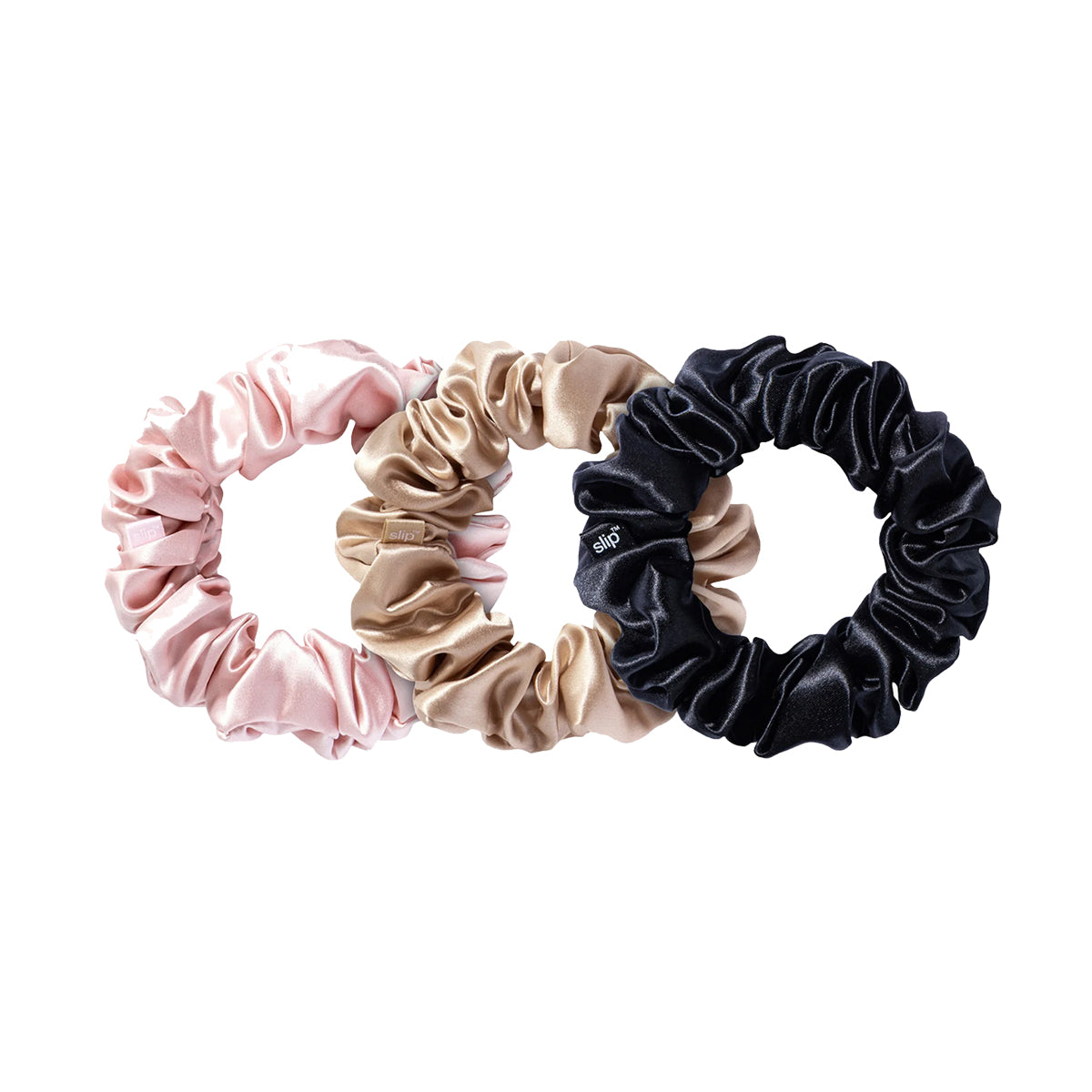 Slip Silk Large Scrunchies Muliti x 3
