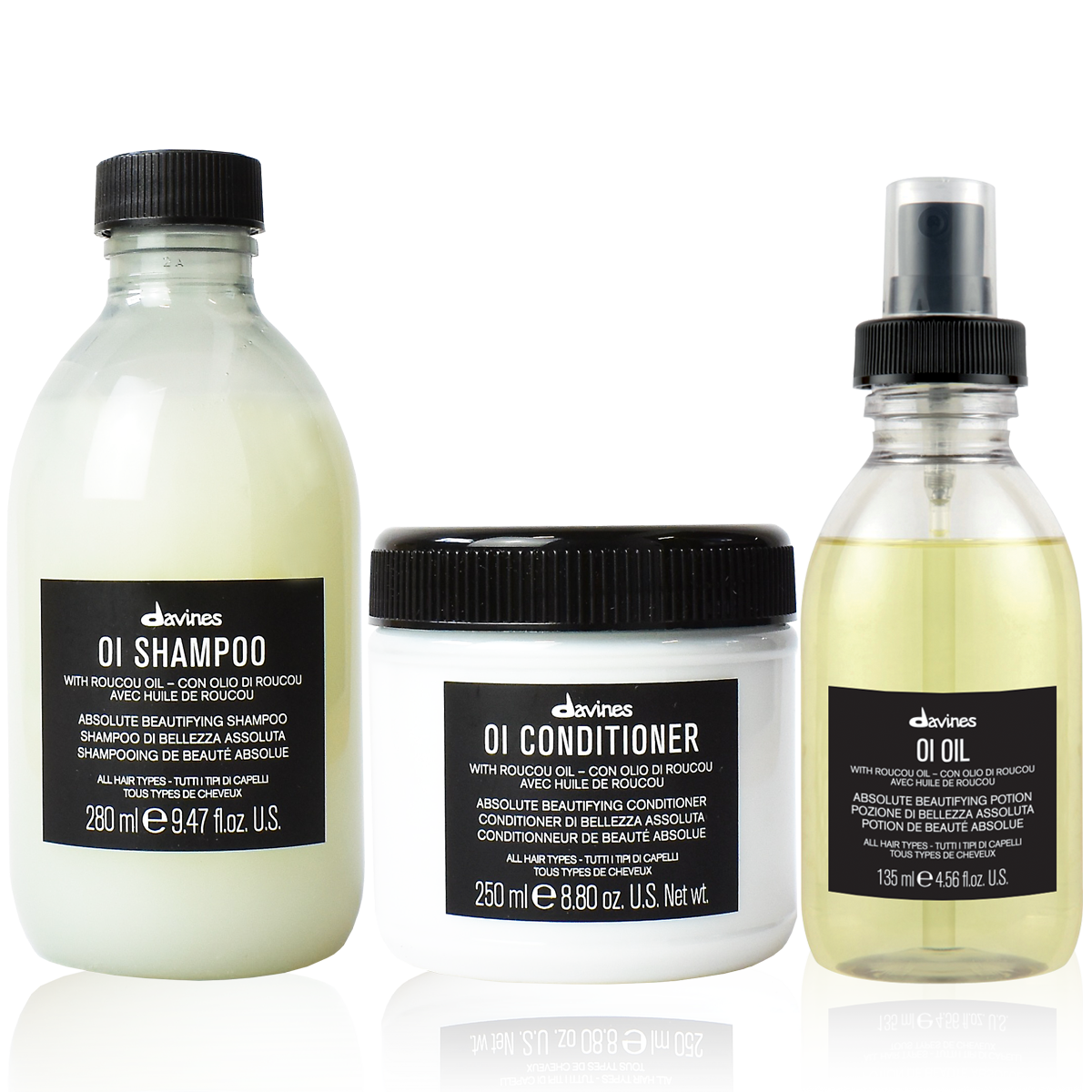 Davines OI Shampoo, OI Conditioner & OI Oil