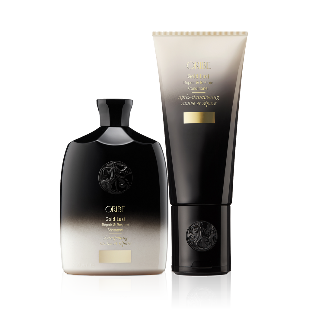 New Oribe Gold store Lust Repair & Restore Shampoo and Conditioner Liter Set