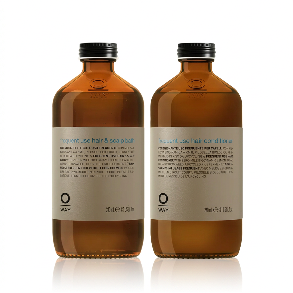 Oway Daily Care Duo with Frequent Use Hair & Scalp Bath and Hair Conditioner, both 240ml