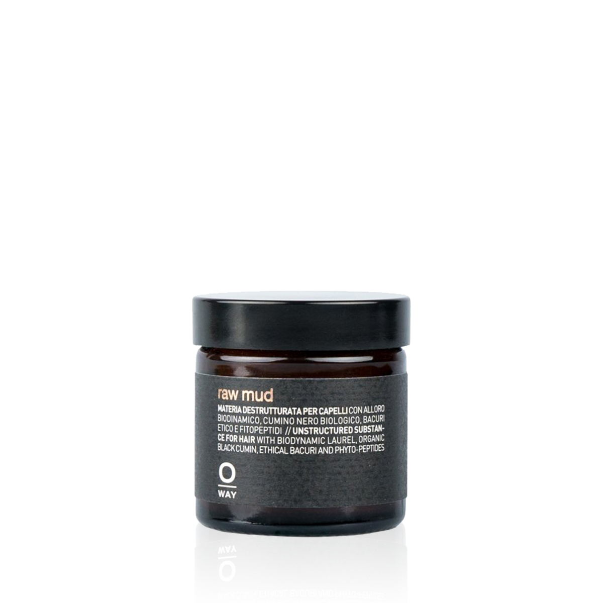 Oway Raw Mud 50ml amber glass styling paste jar