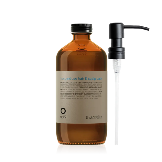 Oway Frequent Use Hair & Scalp Bath 240ml with metal dispenser
