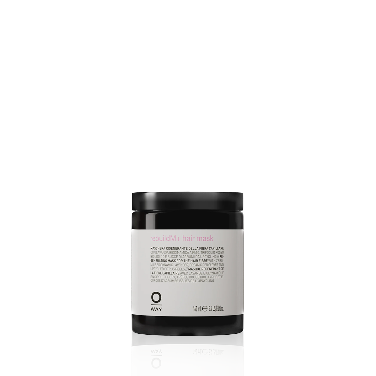 Oway RebuildM+ Hair Mask 160ml amber glass jar