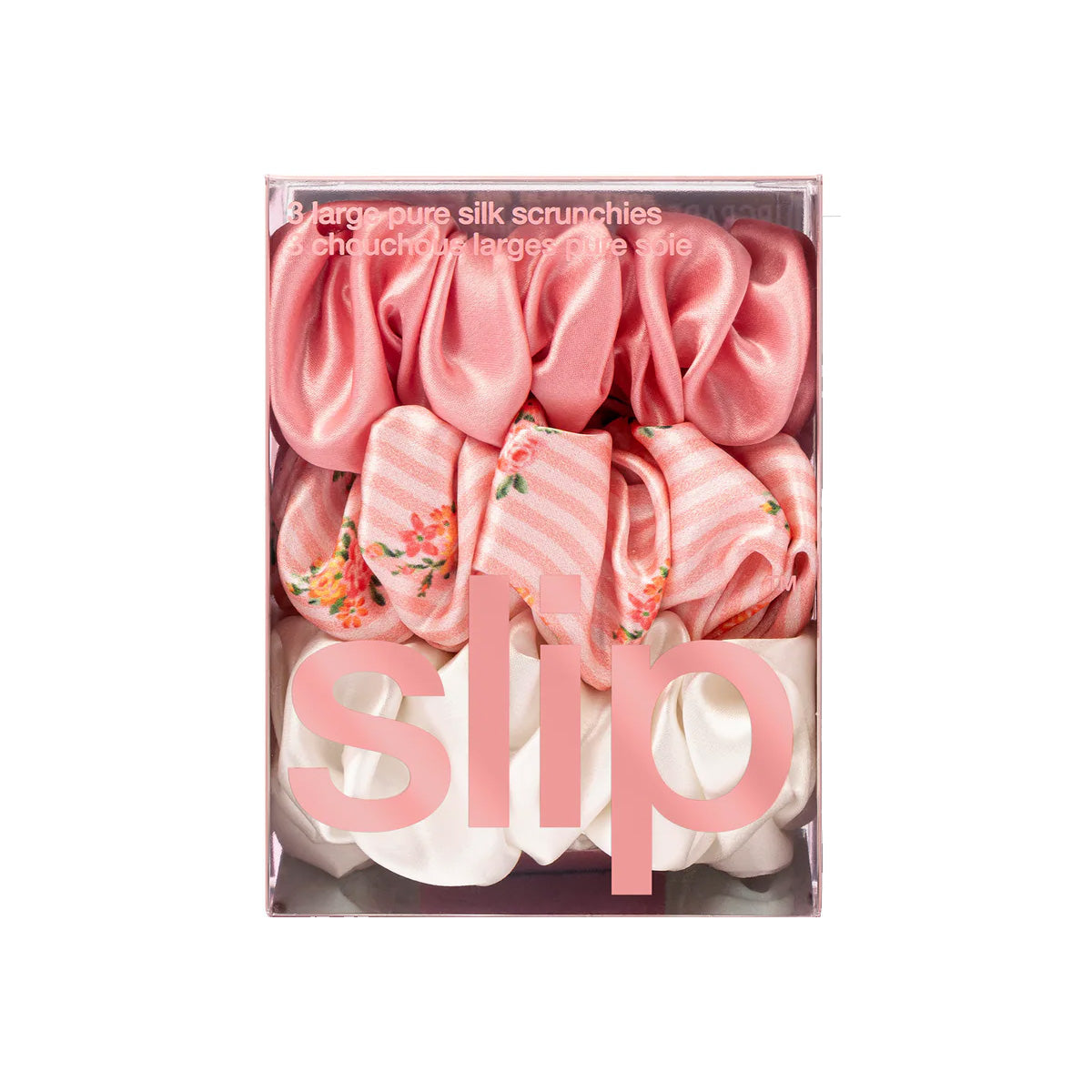 Slip Silk Large Scrunchies Petal x 3