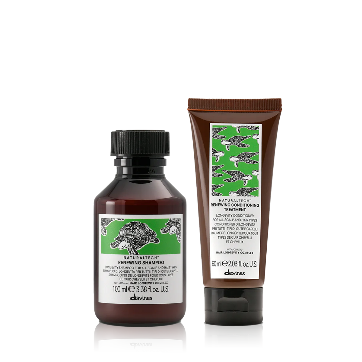 Davines Naturaltech Renewing Shampoo & Conditioner Travel Size Bundle