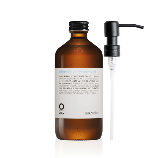 Oway Sebum Balance Hair Bath 240ml with optional metal dispenser pump