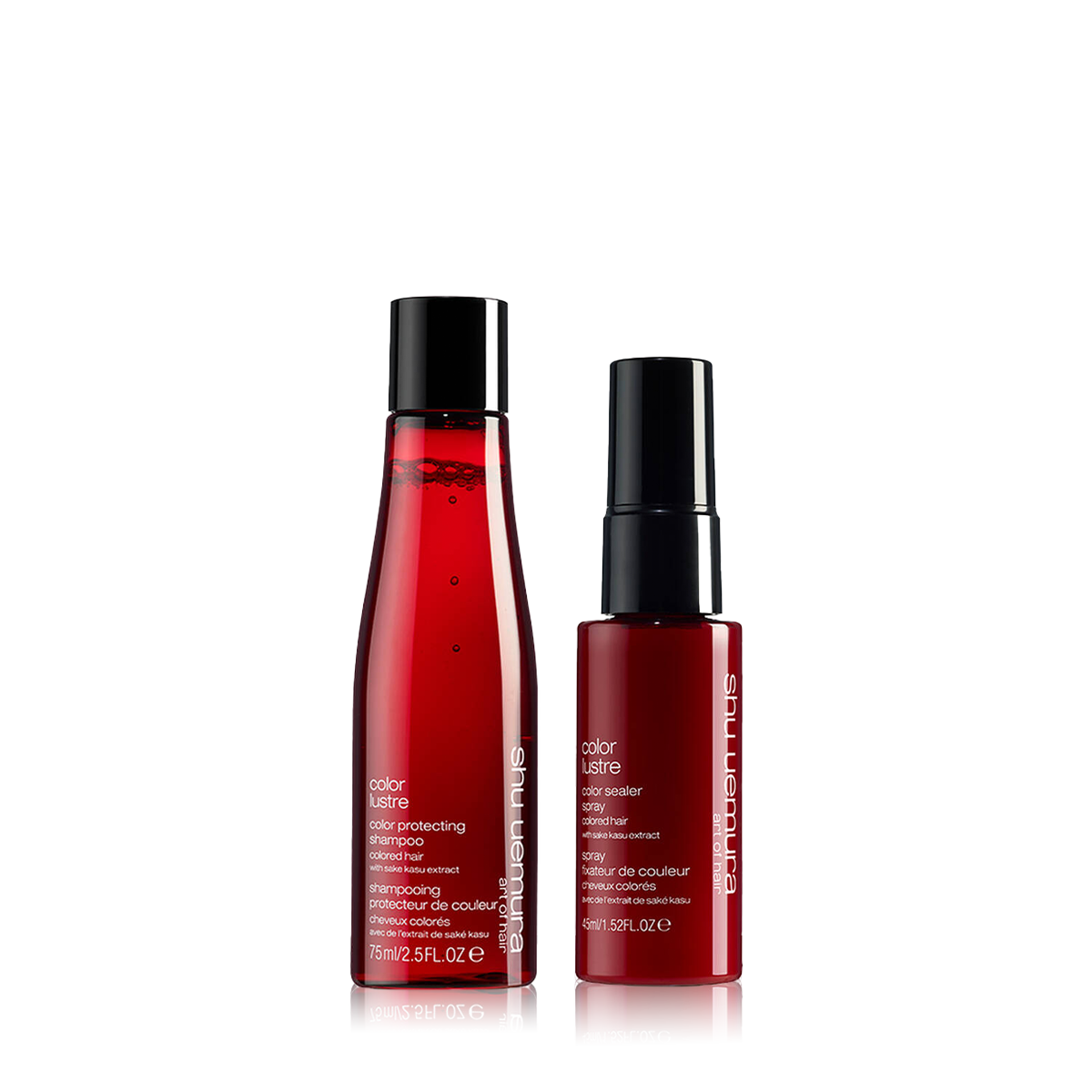 Shu Uemura Color Lustre Shampoo and Color Sealer Spray Travel Set Bundle