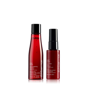 Shu Uemura Color Lustre Shampoo and Color Sealer Spray Travel Set Bundle