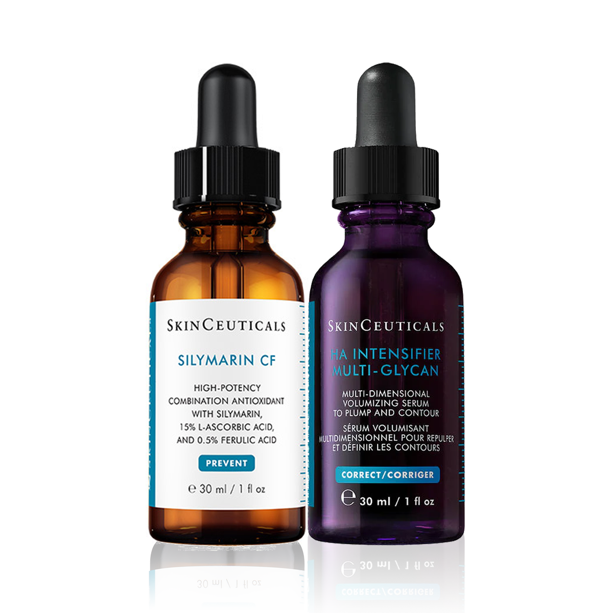 SkinCeuticals Silymarin CF - 30ml & HA Intensifier - 30ml Bundle