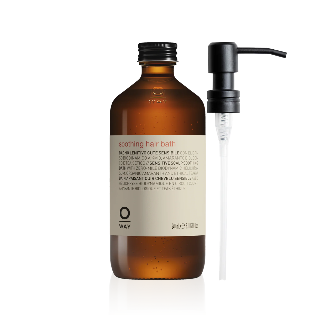 Oway Soothing Hair Bath with reusable metal dispenser