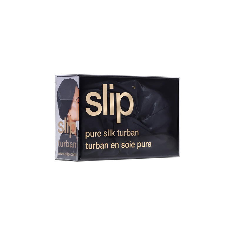 Slip Silk Turban Black