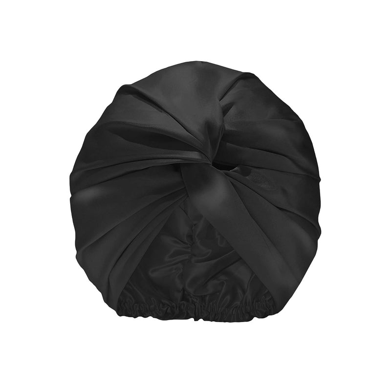 Slip Silk Turban Black