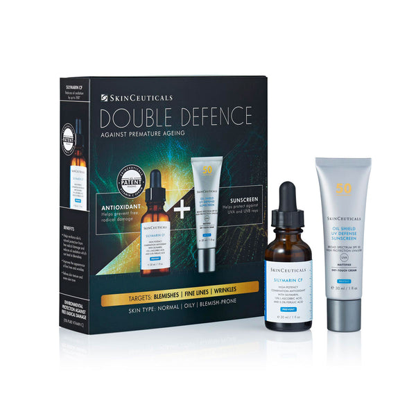 SkinCeuticals Double Defence Silymarin CF Kit for Oily + Blemish-Prone Skin