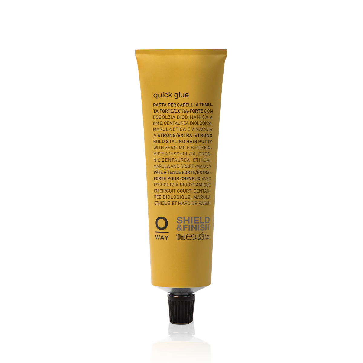 Oway Quick Glue 100ml strong-hold styling gel in yellow aluminium tube