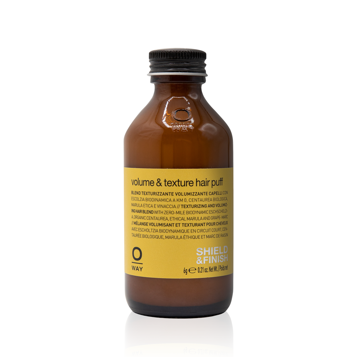 Oway Volume & Texture Hair Puff 6g amber glass bottle
